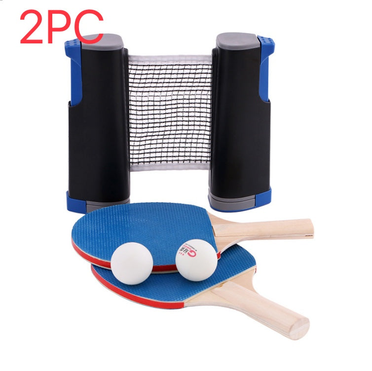 Table Tennis Retractable Net Rack Racket Set Indoor